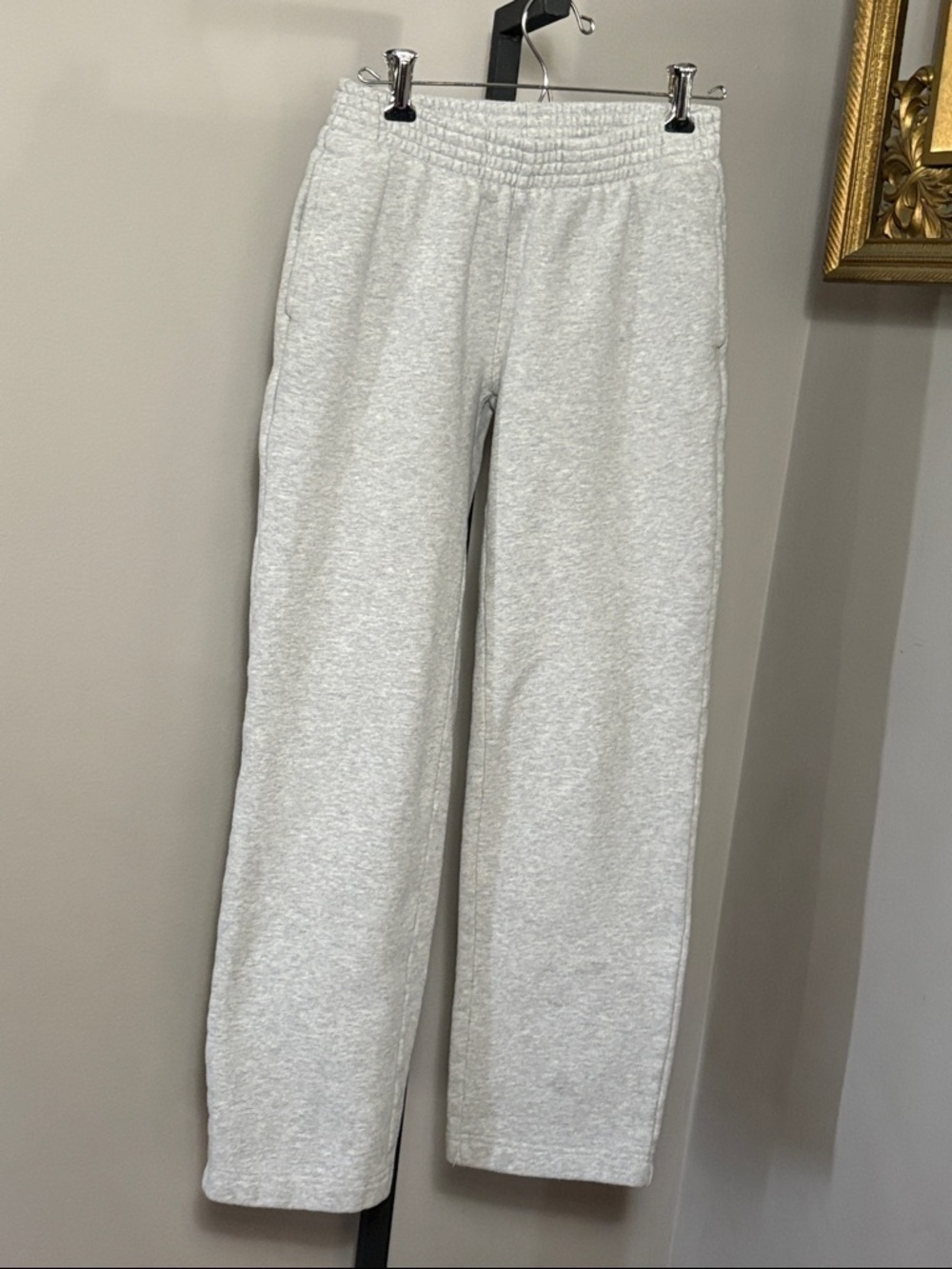 TNA Cozy Fleece Boyfriend 2XS Light Gray Sweatpants Lounge Pants XXS